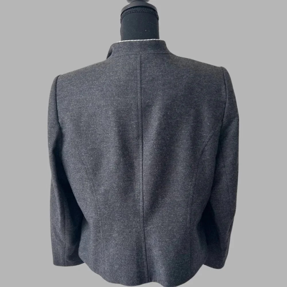 Vintage Tullo Stand Collar Wool Blazer Made  in Germany - Picture 3 of 15